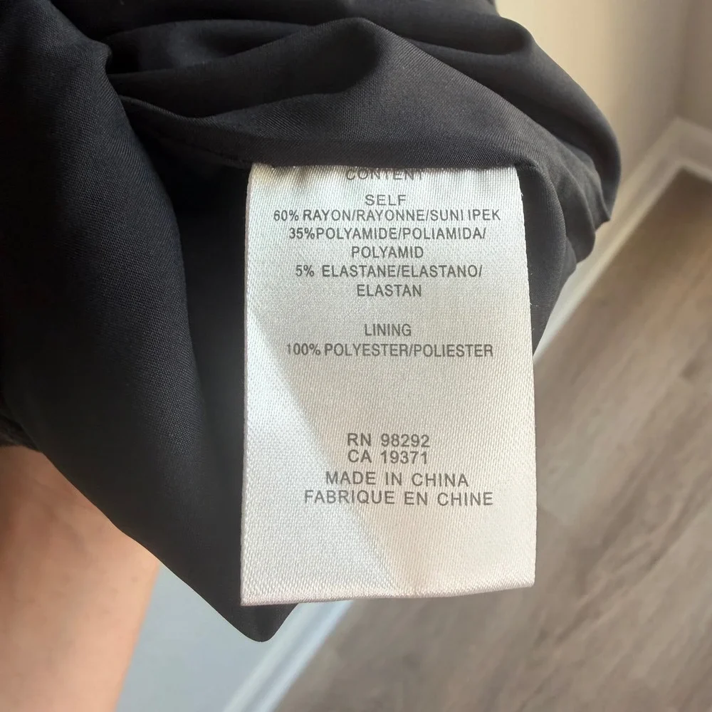 Tibi Bond Stretch Knit Puff Sleeve Dress Gray NWT Size 8 Quiet Luxury Minimalist